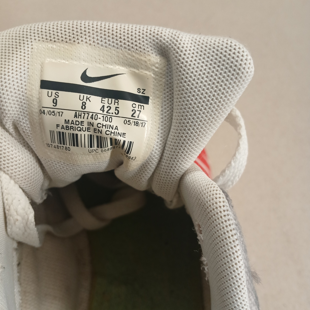Nike Wasafu X Air Max 1 Red and Gray Men's Shoes - Picture 6 of 16